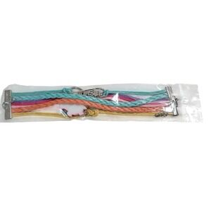 Unbranded Unicorn Braided Charm Bracelet Kids OS Multicolor New Layered Boho